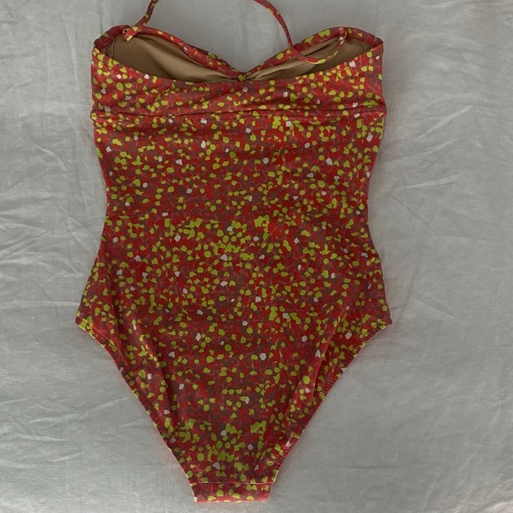 J. Crew Vibrant Multi Color One Piece Swimsuit - Picture 4 of 7